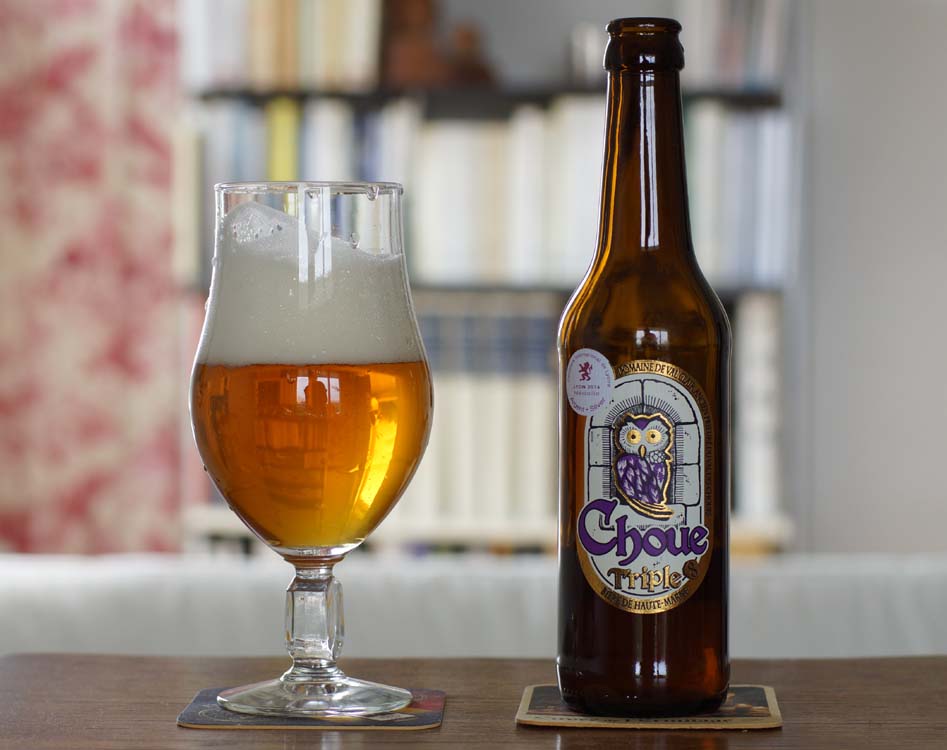 photo d'un verre de bire Choue Triple