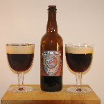 photo de la bouteille et du verre