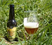 photo de la bouteille et du verre