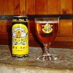 photo de la bouteille et du verre