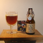 photo de la bouteille et du verre