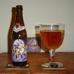 photo de la bouteille et du verre
